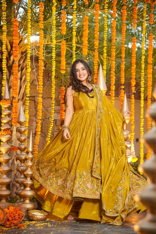 Millow Floral Anarkali Anarkali Suit