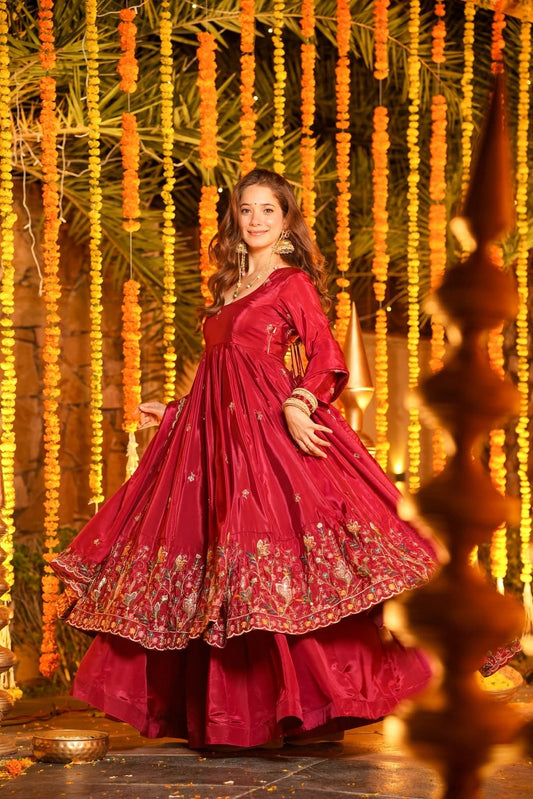 Ravisha Floral Anarkali Suit Set