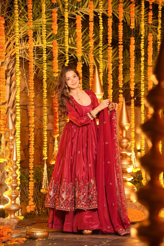 Ravisha Floral Anarkali Suit Set