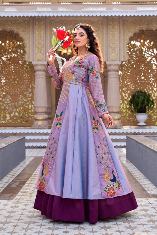 Lavelle Lavender Indo-Western Lehenga Set [2 PCS]