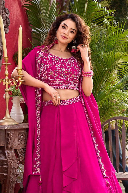 Raanjhini Rani Pink Wedding Lehenga Choli Set [3 PCS]